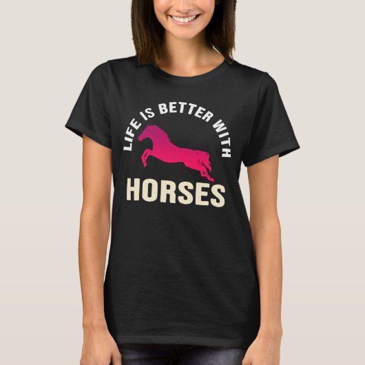 馬に乗ってかわいい Tシャツ (正面)
