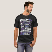 馬に乗ってます 気をつけてね 馬に乗るのは問題じゃない Tシャツ (正面フル)