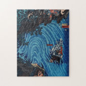 馬に乗ってカオキ川を渡る劉備 ジグソーパズル (縦)