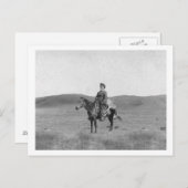 馬に乗ってカモシカの写真を撮った男 ポストカード (正面/裏面)