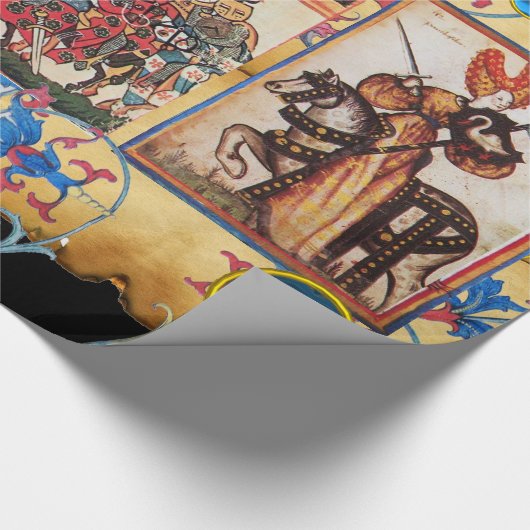 馬に乗ってプリンセスPENTHESILEIAおよび青い騎士 ラッピングペーパー (角)