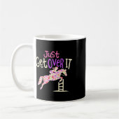馬に乗って乗って乗る乗馬の乗馬Equestrian Gir コーヒーマグカップ (左)