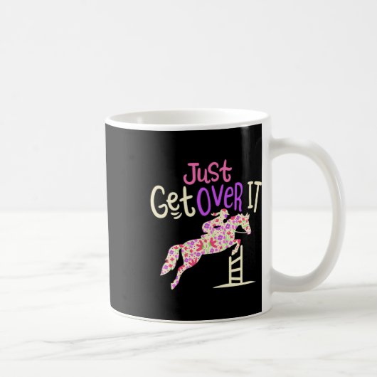 馬に乗って乗って乗る乗馬の乗馬Equestrian Gir コーヒーマグカップ (右)