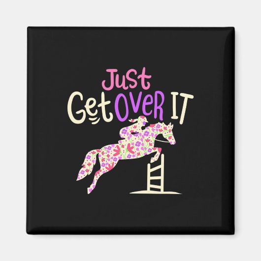 馬に乗って乗って乗る乗馬の乗馬Equestrian Gir マグネット (正面)