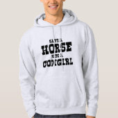 馬に乗って女性のカーボーイを救う パーカ (正面)