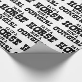 馬に乗って女性のカーボーイを救う ラッピングペーパー (角)