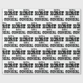 馬に乗って女性のカーボーイを救う ラッピングペーパー (フラット)