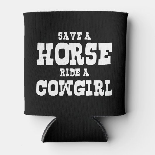 馬に乗って女性のカーボーイクーラーボックス 缶クーラー (正面)