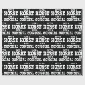 馬に乗って女性のカーボーイ包み紙を救う ラッピングペーパー (フラット)