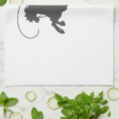 馬に乗って投げ投げ投げ投げ投げ投げ投げ キッチンタオル (折り畳み)