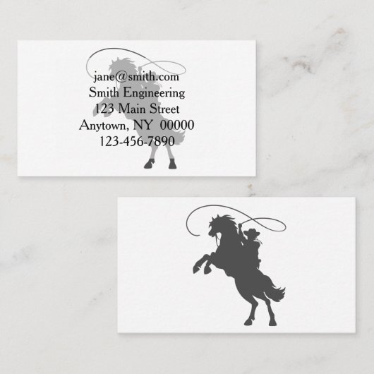 馬に乗って投げ投げ投げ投げ投げ投げ投げ 名刺 (正面/裏面)