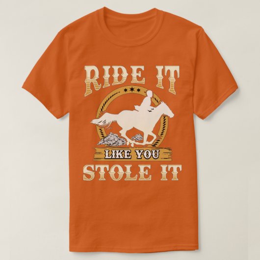 馬に乗って盗んだように乗れ Tシャツ (デザイン正面)