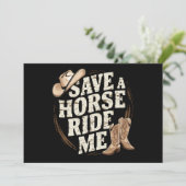 馬に乗って私カウボーイ西おもしろいへ救う 招待状 (スタンド正面)