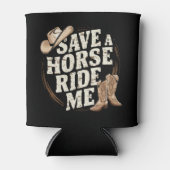 馬に乗って私カウボーイ西おもしろいへ救う 缶クーラー (正面)