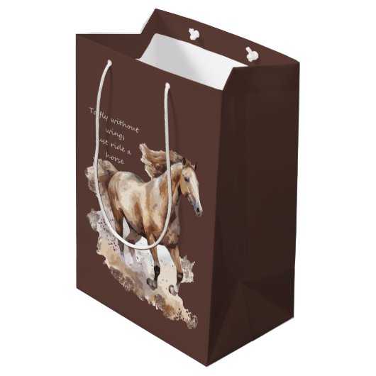 馬に乗って翼を無く飛ぶ ミディアムペーパーバッグ (裏面アングル)