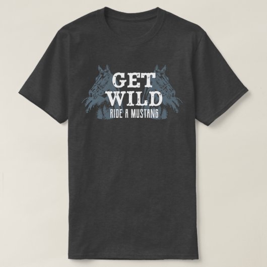 馬に乗って馬に乱暴に乗る Tシャツ (デザイン正面)