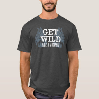 馬に乗って馬に乱暴に乗る Tシャツ