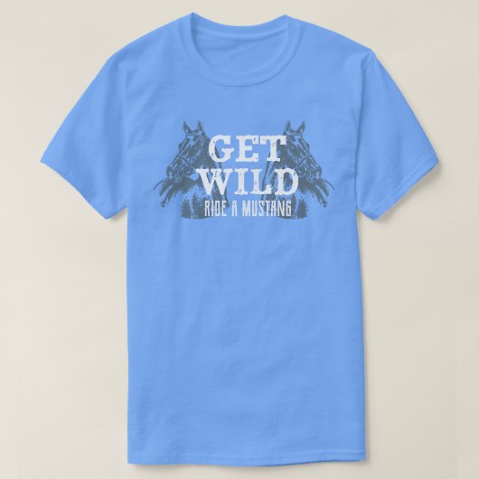 馬に乗って馬に乱暴に乗る Tシャツ (デザイン正面)