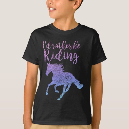 馬に乗って馬の馬の馬Ri Tシャツ (正面)