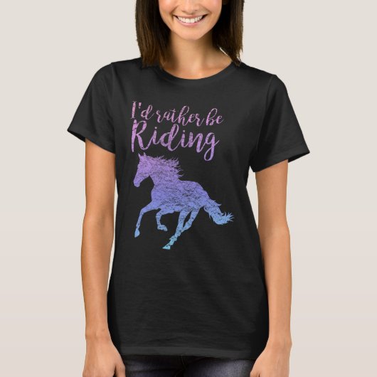 馬に乗って馬の馬の馬Ri Tシャツ (正面)