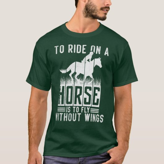 馬に乗ってTシャツを脱いで飛ぶ Tシャツ (正面)