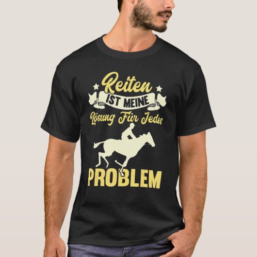 馬に乗ることは馬の問題に対する私の解決策である Tシャツ (正面)