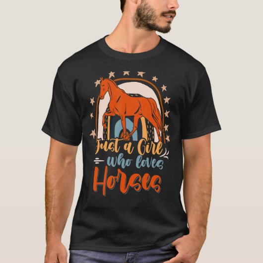 馬に乗るために馬を愛し Tシャツ (正面)