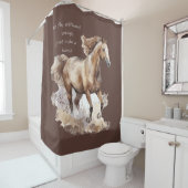 馬に乗るだけで羽のない飛カスタムぶ シャワーカーテン (インサイチュ)