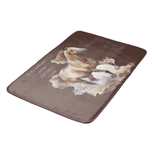 馬に乗るだけで羽のない飛カスタムぶ バスマット (アングル)