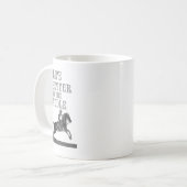 馬に乗ると命が伸びる コーヒーマグカップ (正面左)