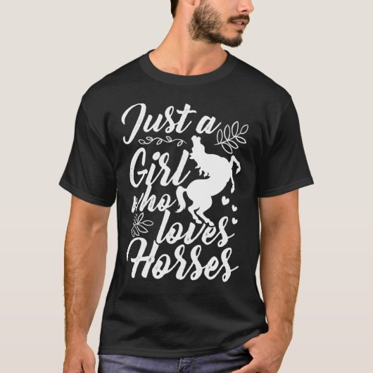 馬に乗るのが大好きな女の子 Tシャツ (正面)