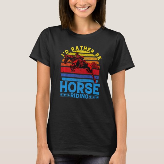 馬に乗るのが好き プレミアム Tシャツ (正面)