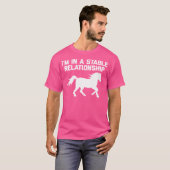 馬に乗るのが楽しい!恋人がいます Tシャツ (正面フル)
