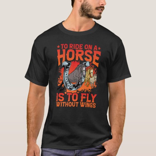 馬に乗るのは翼のない飛行 プレミアム Tシャツ (正面)