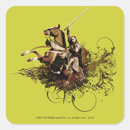 馬に乗るアラゴン スクエアシール (正面)