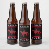 馬に乗るクリスマスの楽しさ ビールラベル (ボトル)