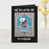 馬に乗るスケルトンと30歳の誕生日 – おもしろい カード (黄色い花)