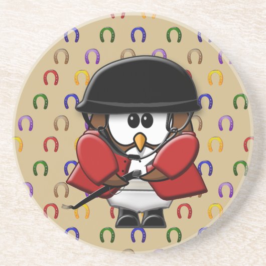 馬に乗るフクロウ コースター (正面)
