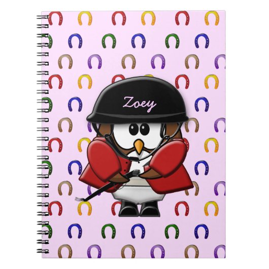 馬に乗るフクロウ ノートブック (正面)