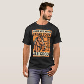 馬に乗るポスター 馬は決してあなたの心を傷つけない Tシャツ (正面フル)
