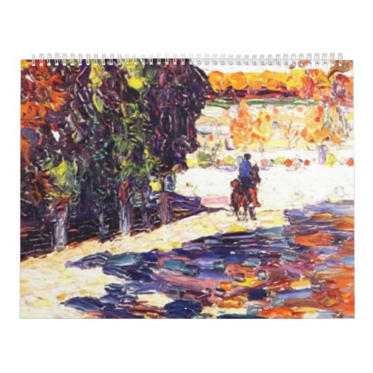 馬に乗るワシリー・カンディンスキーとセント・クラウドの公園 カレンダー (カバー)