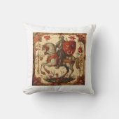 馬に乗る中世の騎士 クッション (正面)