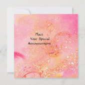 馬に乗る人たち、夜の音楽、ピンクゴールドの輝き 招待状 (裏面)