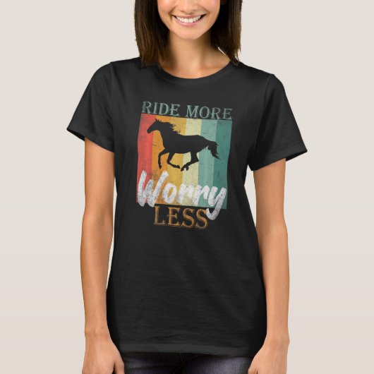 馬に乗る人 もっと乗馬しよう Tシャツ (正面)