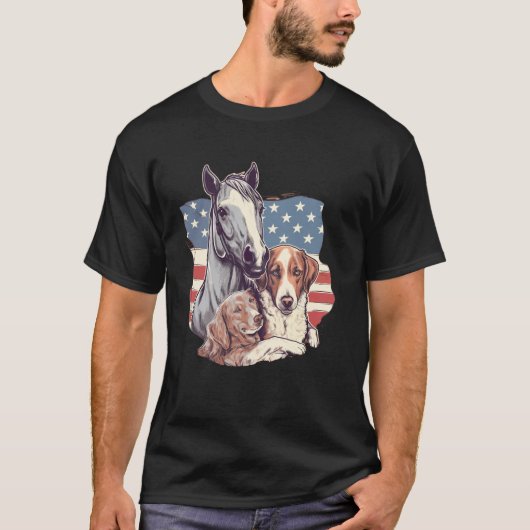 馬に乗る女の子 女性 乗馬 第7 Tシャツ (正面)