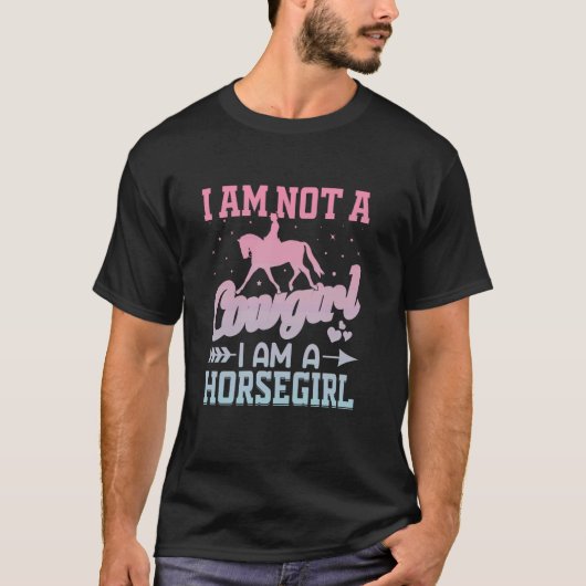 馬に乗る女の子 女性 乗馬 5 Tシャツ (正面)