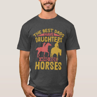 馬に乗る娘を持つお父さん最高 Eques Tシャツ