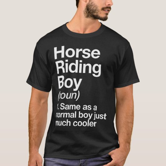 馬に乗る少年 定義 おもしろい Tシャツ (正面)