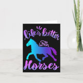 馬に乗る恋人と人生は良い カード (正面)