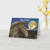 馬に乗る者ウマ科のの動物に対する贈り物 カード (黄色い花)